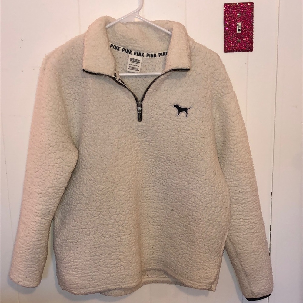 Pink by VS sherpa sweatshirt